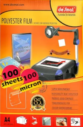 [P1870] Desmat OHP Transparency Film A4 100 Micron Pack Of 100 (CT100-100S) (B15)