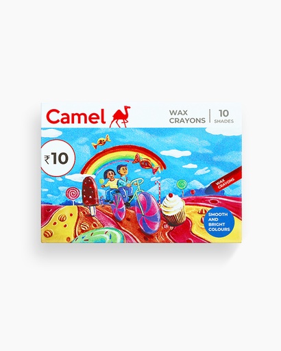 [P3428] Camel Wax Crayons 10 Shades Chalk Colour (B10)
