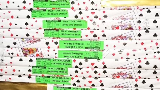 [P1662] 12 X 18 Matt Golden StickerXXX