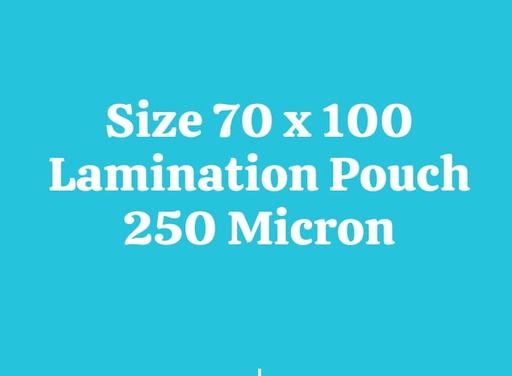 [P3906] 70x100 250 Micron Lamination Pouch-Pack Of 100