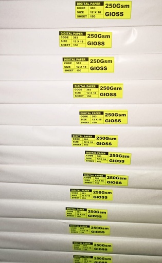 [P1642] BGPPL Digital 12x18 250 Gsm Gloss Art Card 7.0 Kg-Pack of 200 (B3)