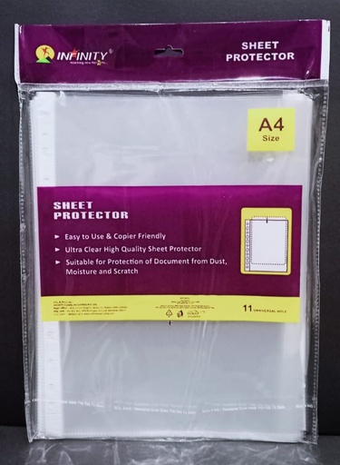 [P4370] Sheet Protector 100 Micron A4-Pack Of 50