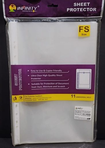 [P4378] Infinity Sheet Protector 200 Micron F/S-Pack Of 50 (B30)