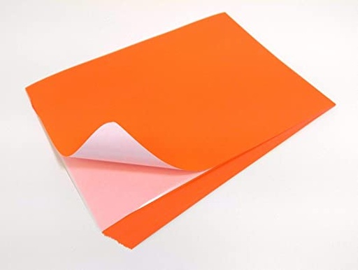 [P2504] Desmat Fluorescent Sticker Orange A4-Pack Of 75