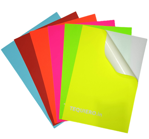 [P2510] Fluorescent Sticker Mix Colour A4-Pack Of 100