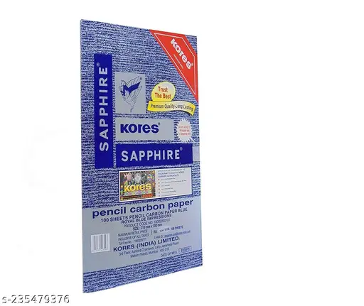 [P4360] Kores Carbon Paper Sapphire Blue-Pack Of 100 (B100)