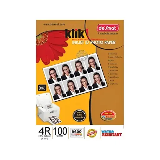 [P4412] Desmat Photo Paper Glossy  6x4 180 Gsm-Pack Of 100 (40)
