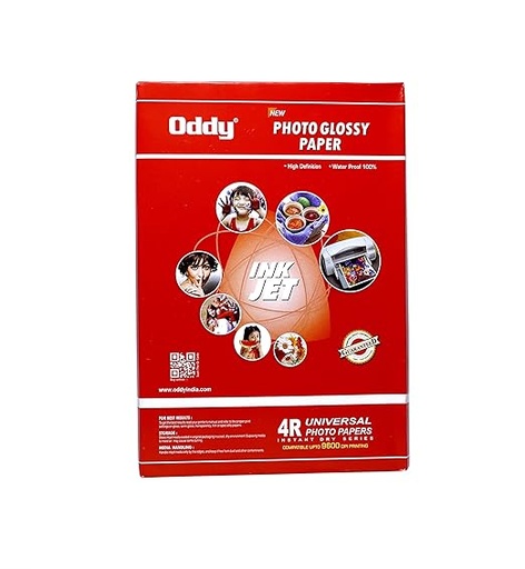 [P4412] Oddy Photo Glossy 180 Gsm 6x4-Pack Of 100