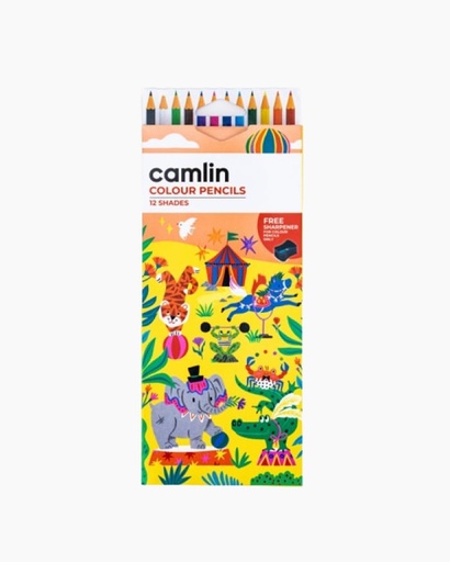 [P3464] Camlin Colour Pencils Full Size Assorted 12 Shades (B5)