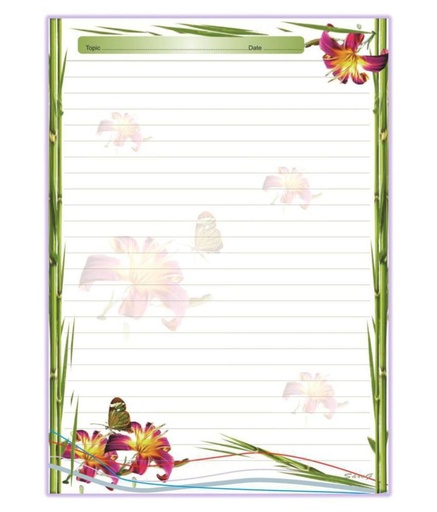 [P4742] Project Paper A4 One Side Ruled Multicolour Design-Pack Of 100