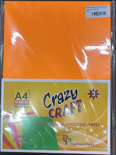 [P3828] Golden Yellow Flourocent Paper A/4-100 Sheet