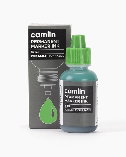 [P4158] Camlin Permanent Marker Ink Green 15ml (B40)