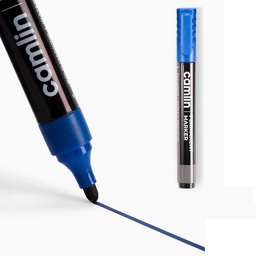 [P4202Blu] Camlin Permanent Marker Blue-Pack Of 10