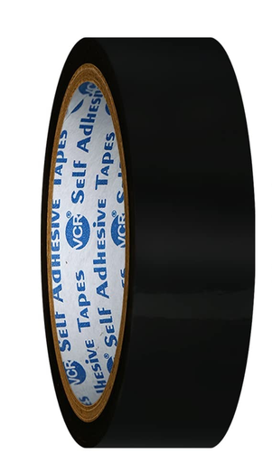 [P4858] Redking Black Colour Cellotape 1 Inch 24mm x 36 Meter-Pack of 12