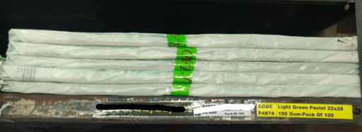 [L4874] Light Green Pastel 22x28 180 Gsm-Pack Of 10 (B70)