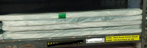 [L4880] Dark Green Pastel 22x28 150 Gsm-Pack Of 10