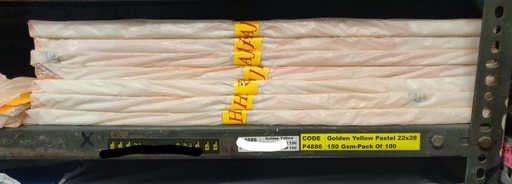 [L4886] Golden Yellow Pastel 22x28 180 Gsm-Pack Of 10