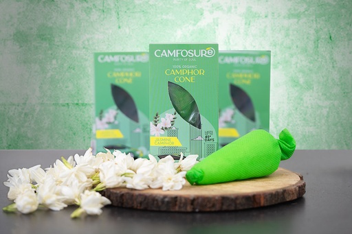 [P4914] Camfosure Jasmin Camphor Cone (Air Freshener & Mosquito Repellent)