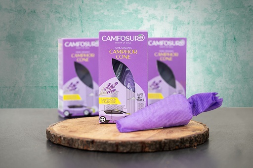 [P4916] Camfosure Lavender Camphor Cone (Air Freshener & Mosquito Repellent)
